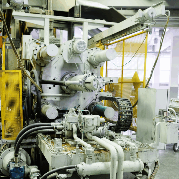 Industrial furnace used to extract silicon from silica in the process of making silicone.